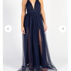 Navy blue Prom dress from Honey